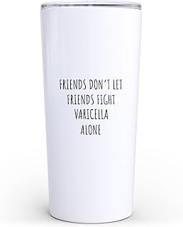 Friends Fight Varicella Awareness Support Wellness Tumbler, 20 oz Insulated Stainless Steel Travel Mug Gift Cup with Lid