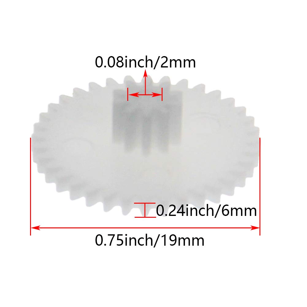 Jutagoss 10pcs Plastic Gears 36 Teeth Model 36102B Reduction Gear Plastic Worm Gears for RC Car Robot Motor