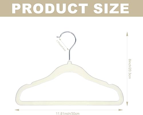 Miniatura 2 de GoodtoU Perchas de terciopelo para niños, paquete de 50 perchas para bebé, perchas para armario, perchas de terciopelo antideslizantes para bebés y