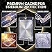 Premium Cache Magnetic Card Holder for Trading Cards | 35pt 50 Count | Clear Acrylic One-Touch Magnetic Card Holders Protector Case for Sports, TCG, and Collectible Cards