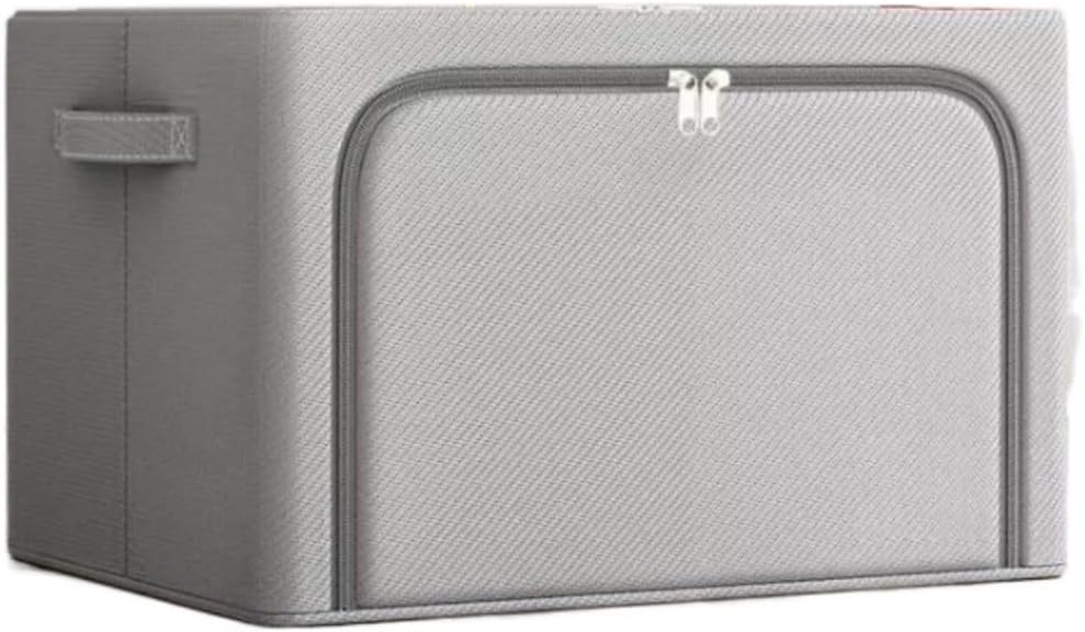 Storage Bins Clothes Storage Bag Storage Containers with Handles and Clear Window Foldable Under Bed Storage Storage Container(B,40 * 30 * 20cm)
