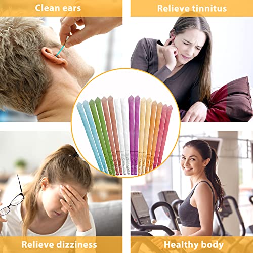 MQ Ear Candles,16Pcs Ear Wax Remover All Natural Ear Candles Beeswax Candling Cones with 8 Protective Disks (8 Colours) - Image 7