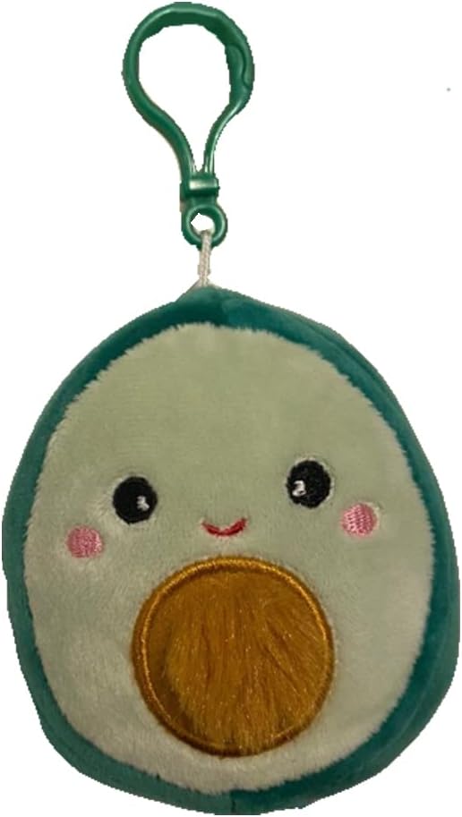 Squishmallows Official Kellytoy 3.5 Inch Bag Backpack Keychain Clip (Green/Lt Green)