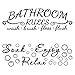 Lot de 2 stickers muraux en vinyle pour salle de bain Inscription Soak Relax Enjoy