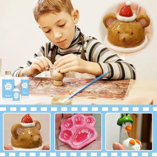 image for EIGTWEN 100ml Air Dry Clay Glaze, Air Dry Clay Varnish Can Not Only Us