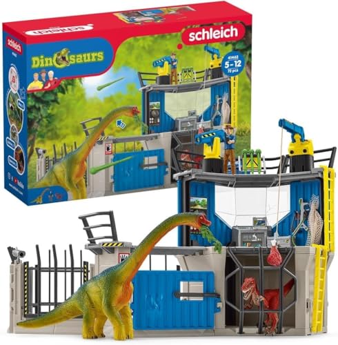SCHLEICH Dinosaurs | Große Dino-Forschungsstation 41462 | Spielset mit 2...
