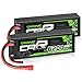 OVONIC 2s Batteria Lipo 6200mAh 50C 7.4V batteria Lipo con Deans Plug HardCase per RC Evader BX Auto RC Camion RC Truggy RC Aereo UAV Drone FPV（ 2 Confezioni）