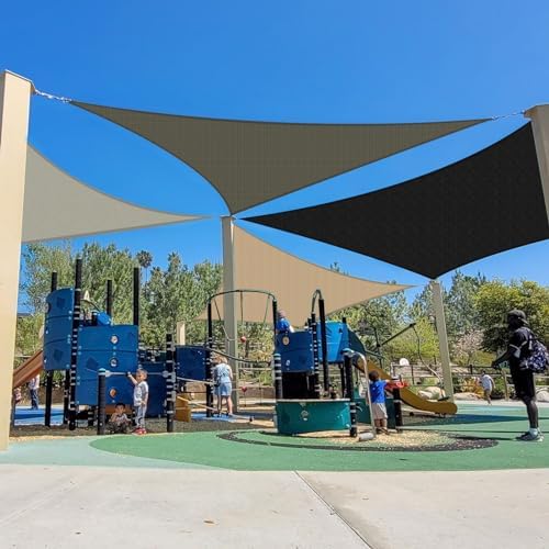 Shade&Beyond Triangle Sun Shade Sail for Patio Lawn Deck Garden Pergola ...