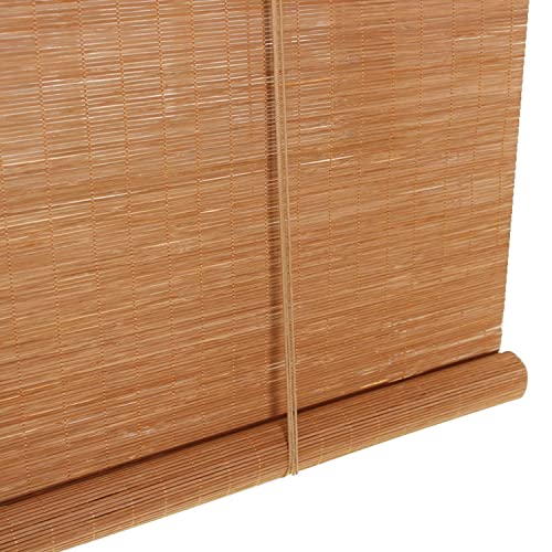 Blickdicht Bambus Rollo Raffrollo Holz Verdunkelungsrollo Retro Jalousine...