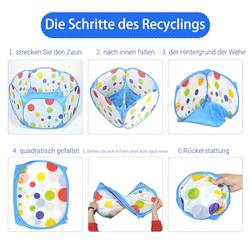 LBJFYHJN Kleintiere Laufstall, Pop-Up Faltbares Kleintierkäfigzelt, für den Außenbereich, Käfig Zelt Übungszaun mit Klappfunktion, geeignet für Kleintiere wie Kaninchen, Hamster, Meerschweinchen, Igel