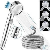 Soffione Doccia Nera Ad Alta Pressione - 8 Modalità Con Tubo 2m | Anticalcare E Universale - Foto 12