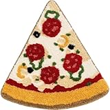 hzzsbu Door Mat Bathroom Rug Pizza Shaped Rug Funny Household Rug Fluffy Floor Carpet for Bedroom Hallway Living Room Kid's Room Home Decoration