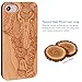 iProductsUS Elephant Phone Case Compatible with iPhone 8 PLUS, 7 PLUS, 6Plus, 6sPlus and Magnetic Mount-Wood Cases Engraved Unique Elephant Built in Metal Plate,TPU Protective Shockproof Covers (5.5