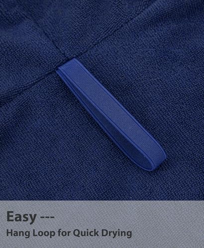 Image of MissShorthair Hooded Towel Robe for Kid, Zipper Beach Cover Up, Swim Changing Robe for Boy, Girls Bath Towelling Poncho