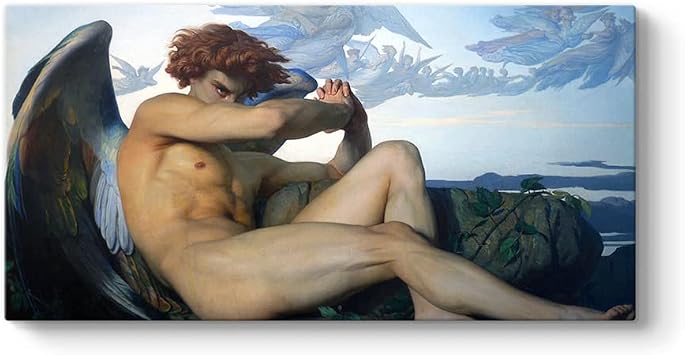 tabloshop Alexandre Cabanel - Fallen Angel Kanvas Tablo 60 x 30