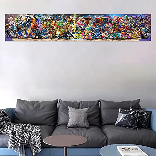 Hnthbz Fashion Canvas Oli Painting Newest Super Smash Bros Ultimate Update Video Game Poster Cartoon Pictures Artwork Wall Art For Home Decor Paintings #TOP2