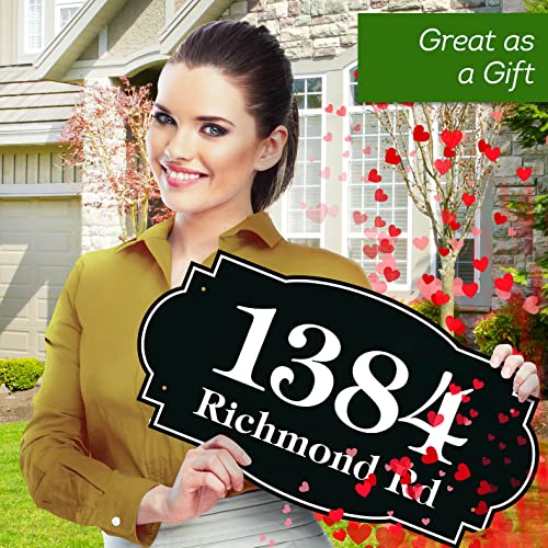 House Address Sign, House Address Plaque, Indoor/Outdoor Use, 11x20 Inch, 22 Colors, Reflective Option, USA Made by My Sign Center (Victorian - Large)