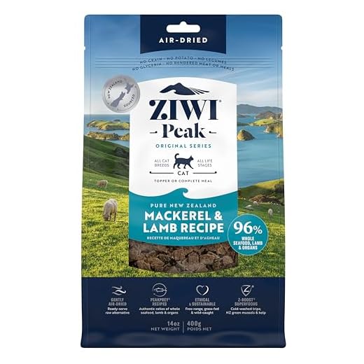 ZIWI Peak Air-Dried Cat Food – Mackerel & Lamb - All Natural, High Protein, Grain Free, Limited Ingredient w/ Superfoods (14oz)