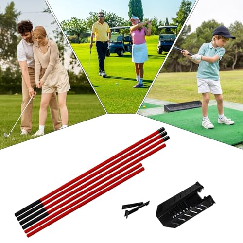 Bâtons d'entraînement de golf à angle variable pour corriger le slice à la maison - 4