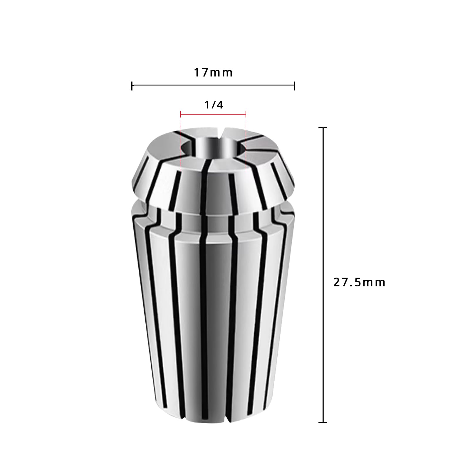 Juego de 4 pinzas de resorte ER16 de 1/8", 1/4", 5/16", 3/8" para máquina de grabado CNC y herramienta de torno de fresado, pinzas de grabado
