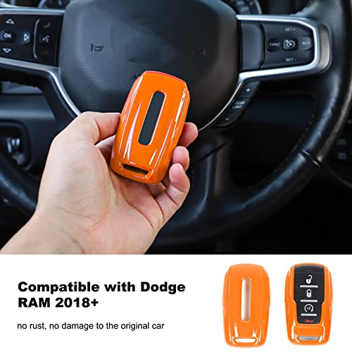 Image of Key Fob Case Cover Key Bag Holder Protection Shell Accessories for Dodge RAM 2018-2026,Orange