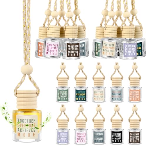 Image of Funnymoom 30 Pcs Team Appreciation Gifts Inspirational Empty Hanging Car Air Freshener Diffuser Together Everyone Achieves More Positive Gift for Coworker Nurse Staff Teachers