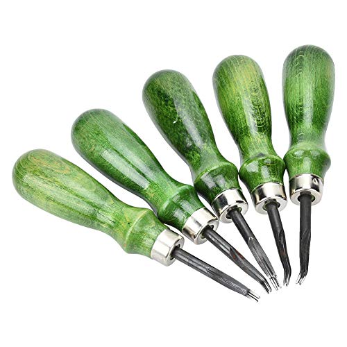 Ferramenta de Corte de Borda Artesanal de Couro Chanfrado, Liga de Aço, Punho Confortável, 5 Opções