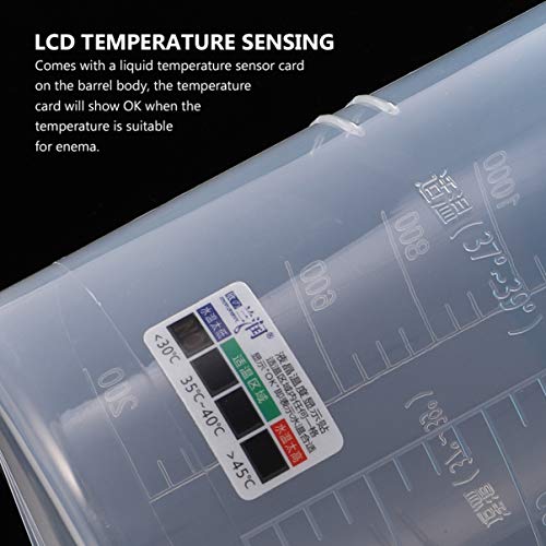 Kit de enema reutilizável de silicone ExCEART para limpeza de enema em casa e cólon, 1200 ml