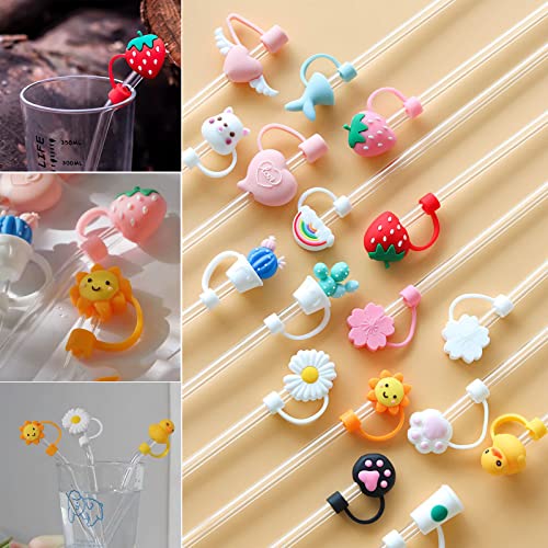 6Pcs Straw Caps Covers, Straw Covers For Reusable Straws, Straw Tip Covers, Drinking Straw Cover, Straw Caps For Reusable Straws, Straw Protector Cover, Silicone Straw Covers Cap, Cloud Straw Cover #TOP5