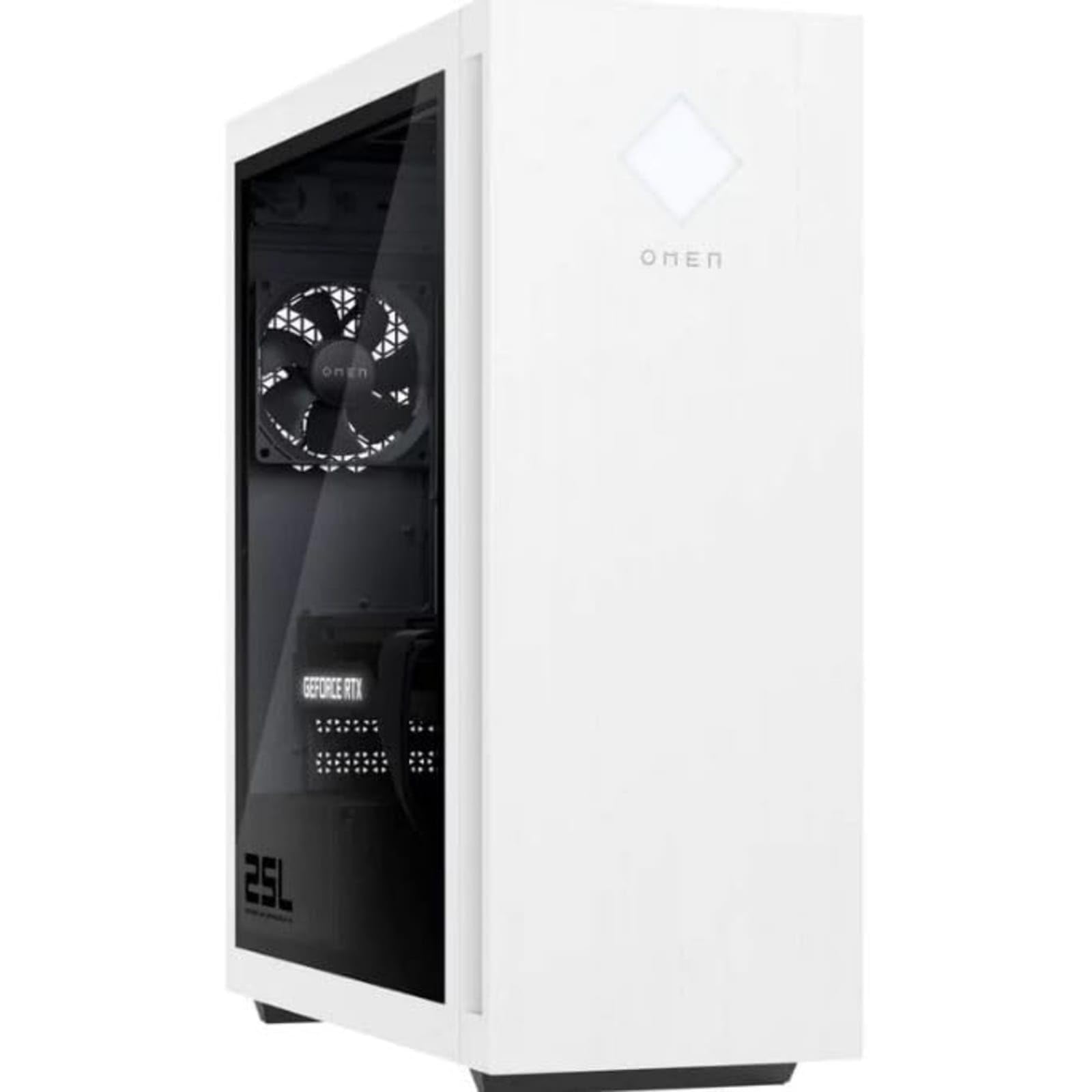 HP Omen 25L GT15 Intel Desktop (2023) | Core i5-14400F - 32GB SSD Hard Drive - 32GB RAM | 10 cores @ 4.7 GHz Win 11 Home Black (Renewed)