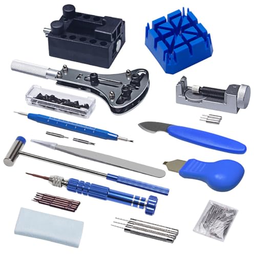 Daconovo Conjunto de ferramentas para reparo de relógios, kit de manutenção de relógios, abridor de
