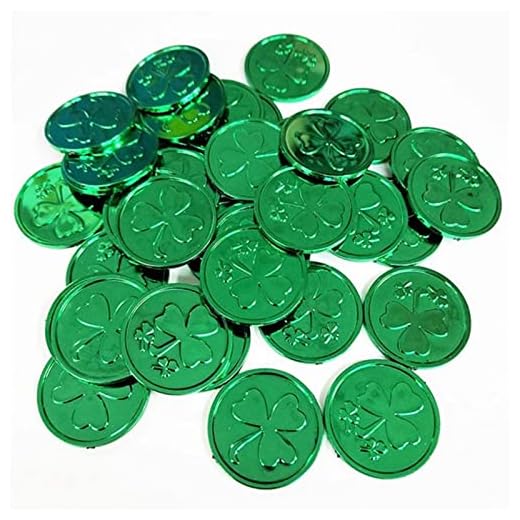 Berbeem Shamrock mynt - Happy St. Patrick's Day klöver gröna mynt - lyckliga präglade mynt för St. Patrick's Day Party dekorationer tillbehör