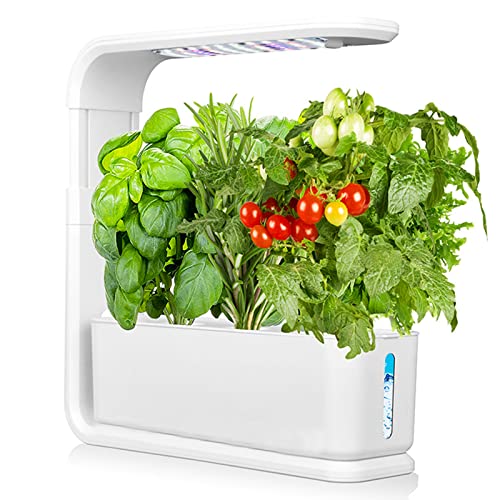Sistema de cultivo hidropónico (3 cápsulas) con luz LED de crecimiento, kit de germinación de plantas, temporizador automático de hasta 13.4 pulgadas, para cocina, hogar, oficina