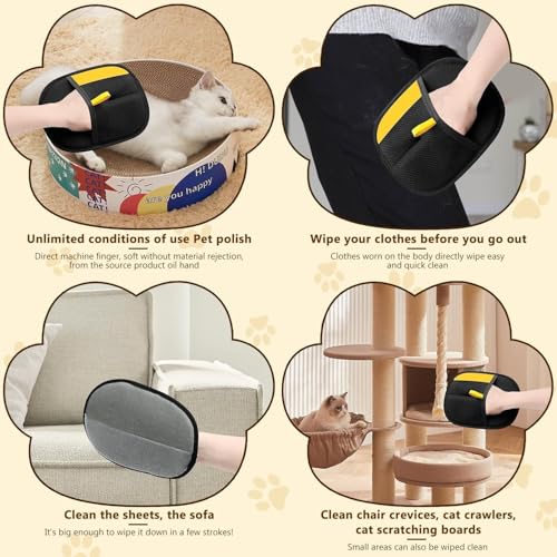 2PCS Fell Magnet Handschuh Fellmagnet Handschuhe Doppelseitig für Hunde & Katzen – Atmungsaktive Haustierhaarentferner mit Anti-Statik-Funktion, Wiederverwendbar zur Fellpflege im Alltag