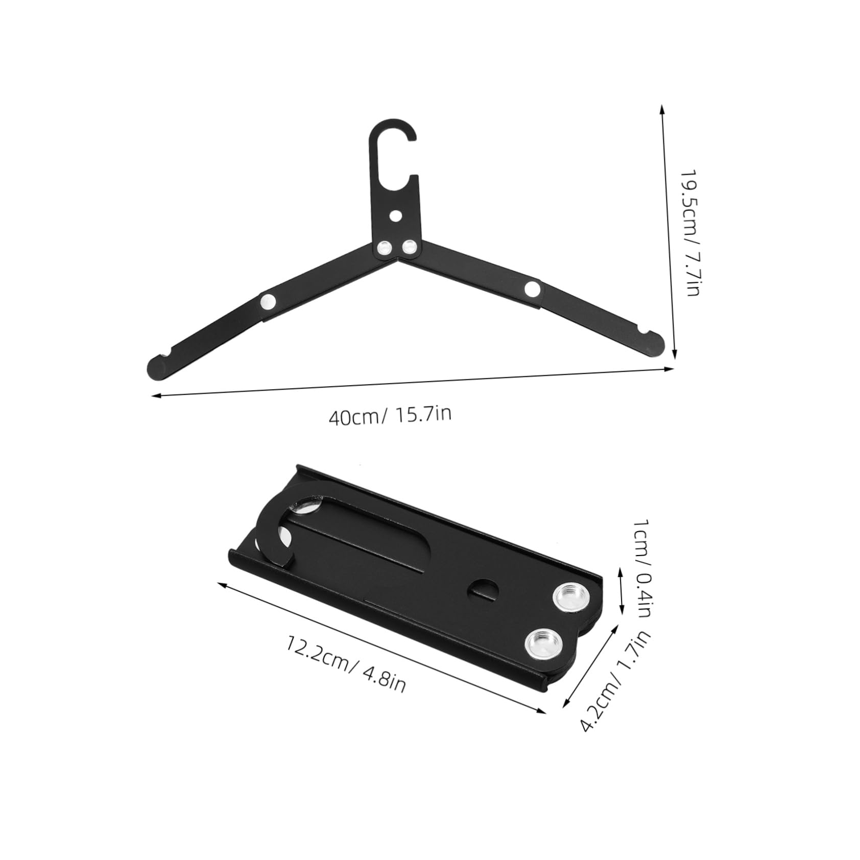 Ciieeo 3Pcs Heavy Duty Foldable Travel Hangers Space Saving Portable Metal Hangers for Wet Clothes for Camping Cruising Hotels and Travel Accessories