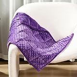 Alomidds Weighted Lap Blanket 7lbs, Cozy Luxury Breathable Weighted Blanket for Adults, Weighted Lap Pad for Travel, Relaxation, Sleeping, Purple, 29" x 24"