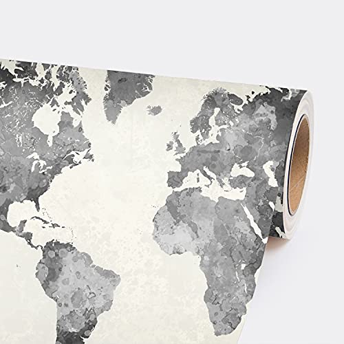 Papier peint carte du monde rétro, idéal pour décorer une chambre