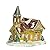 Minihouse Christmas House Trinket Jewelry Box Hinged Hand-Painted Figurine Collectible Ring Holder Necklace Container Novelty Gifts with Gift Box