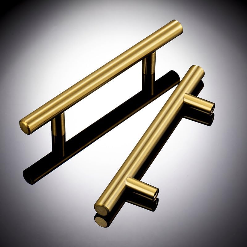 Miniatura 6 de CZC HOME Paquete de 5 tiradores de gabinete de acero inoxidable de 6 pulgadas, tiradores de cajón centrales de 3.5 pulgadas para cajones de cocina,