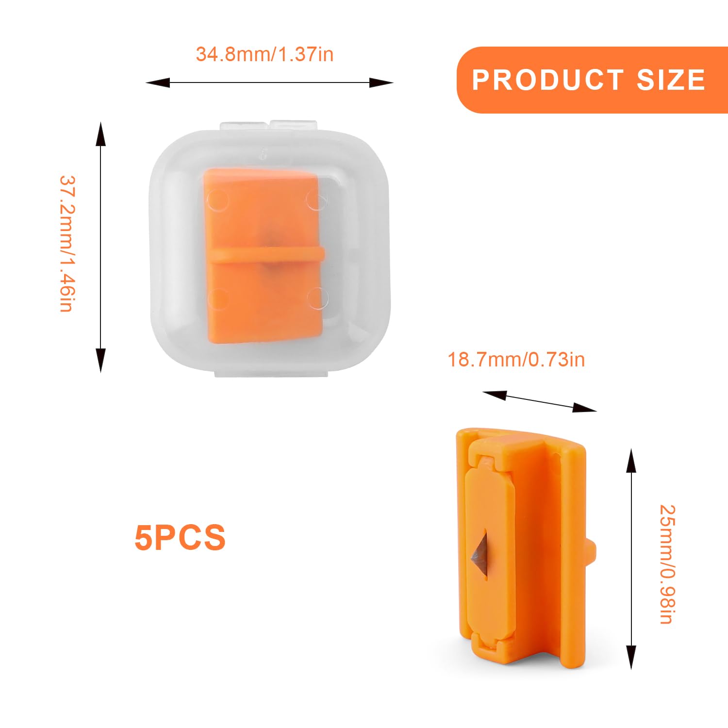 Lames de Rechangepour Massicots, 5 Pièces Lame Coupe Papier, Portable Lame de Rechange pour Coupe-Papier, avec Protection, pour A5 Papier Kraft, Étiquette et Carton