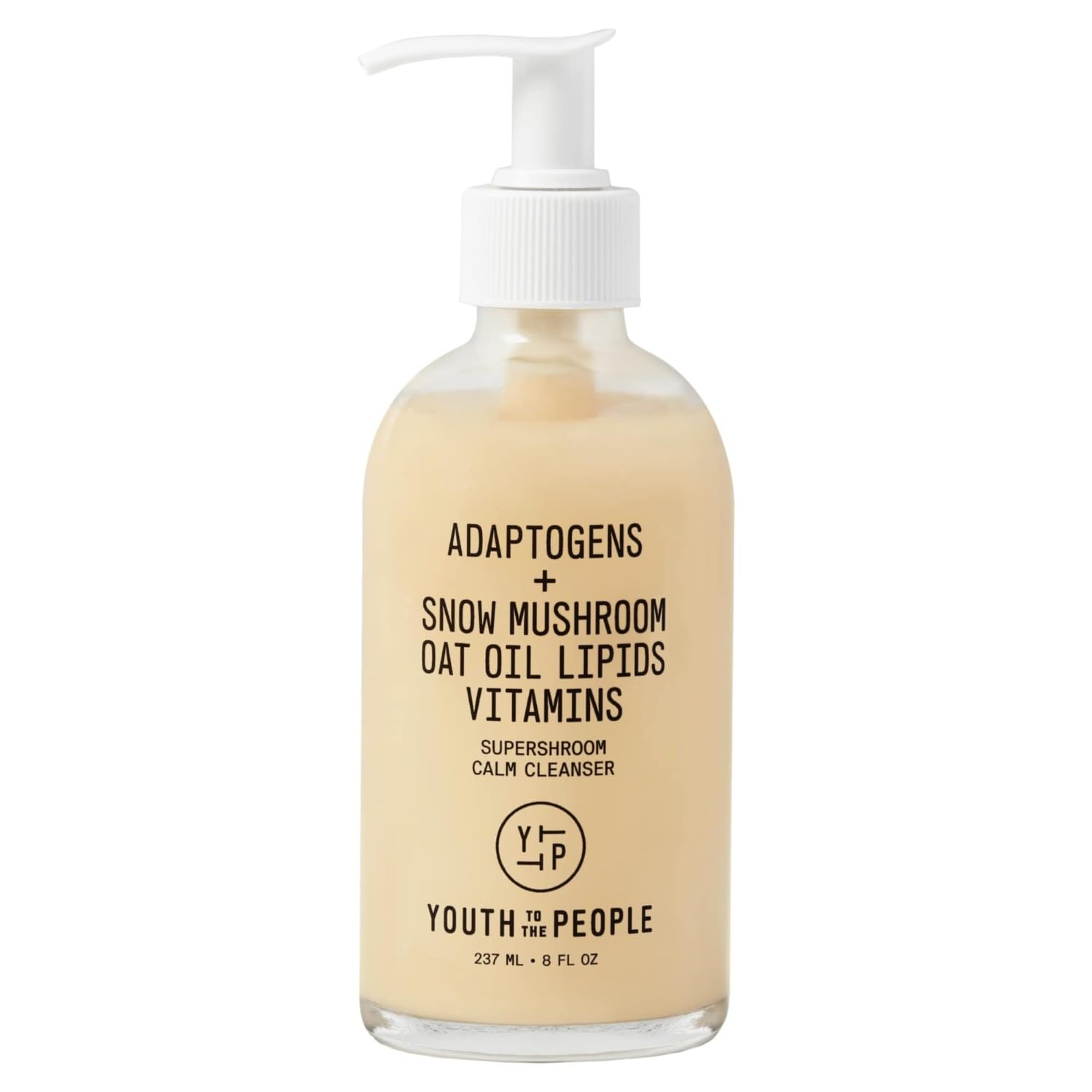 Youth To The People Supershroom Cleanser Detergente Viso Quotidiano, Lenisce le Irritazioni, Nutre la Pelle, Non Comedogenico, Struccante Delicato, Oftalmologicamente Provato
