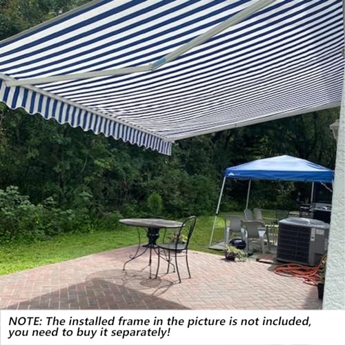 Auvent en polyester résistant bâche de protection solaire rétractable haut de gamme terrasse - 5