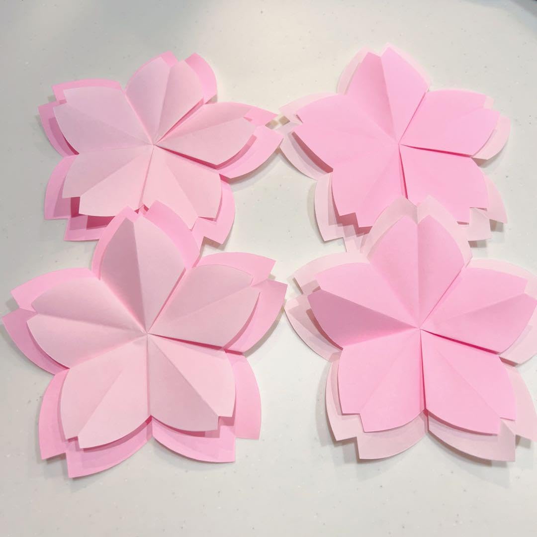 Amazon.co.jp: 桜 折り紙 30枚 さくら 春 壁面飾り 入園 入学 : 文房具 