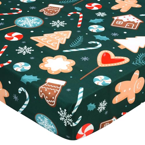 JISEN Gingerbread Crib Sheet 52x28 Baby Mattress Cover