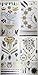 BohoTats Tattoos - Set 1 of 12 Sheets - Over 100+ Intricate Designs - Stunning Flash Metallic Boho Tattoos - Non Toxic - Quality Guarantee - Temporary Metallic Tattoos