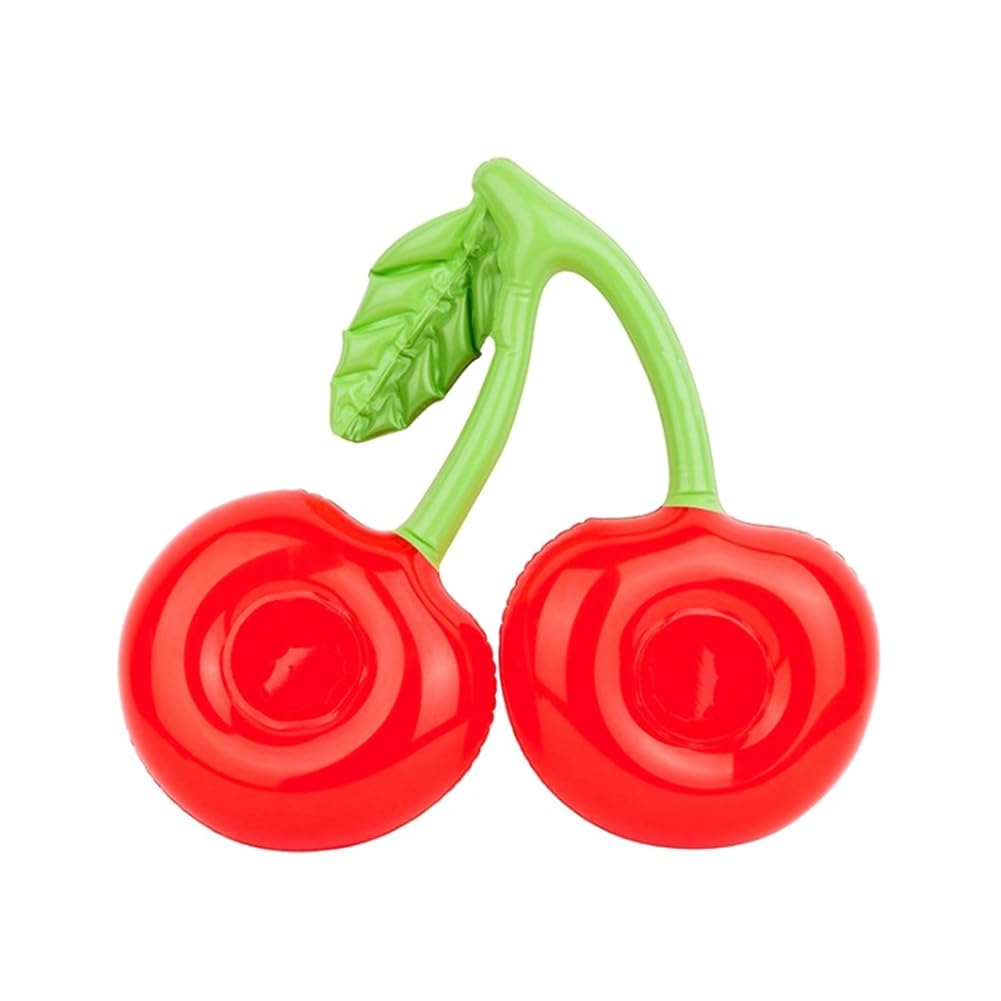 CTRLZS 1Pcs Floating Inflatable Cup Holder Swimming Pool Drink Inflatable Ring Swimming Pool Double Mouth Cherry Cup Holder