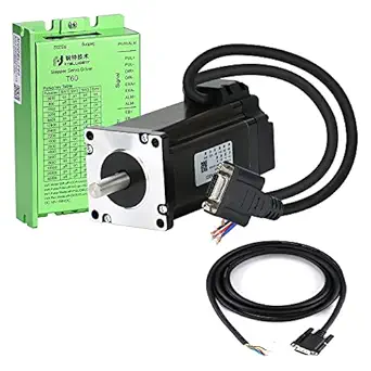 RTELLIGENT Cnc Kit Nema 24 Stepper Motor Closed Loop 2 Phase 4.0NM 5.0A and Stepper Servo Driver with Encoder Extensive Cable