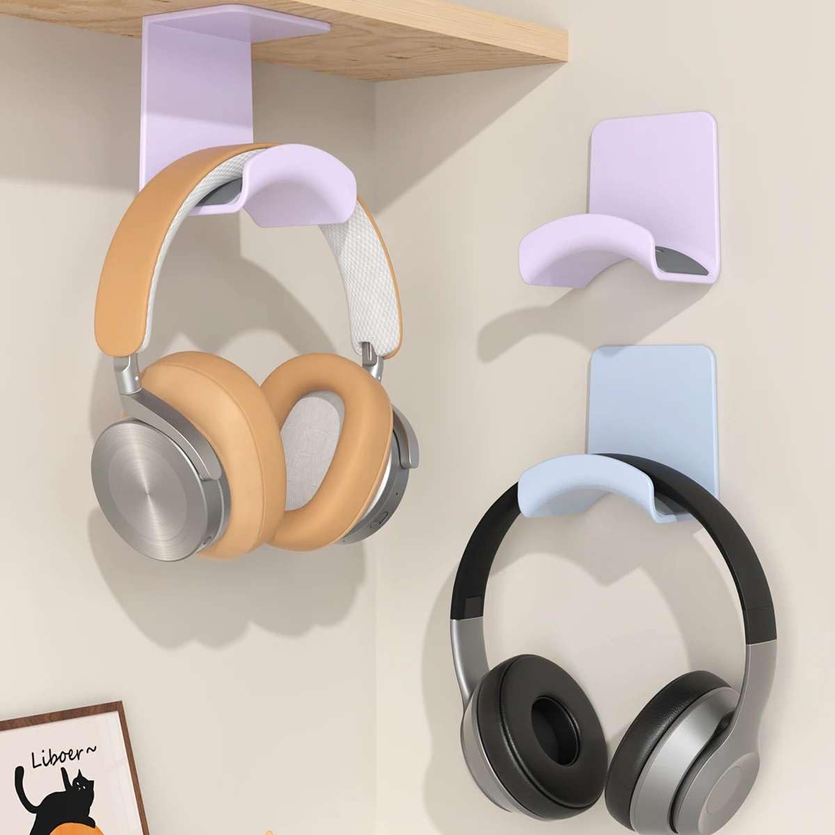 TrueCart Under Desk Headset Stand: Wall Mountable Gaming Headphone Hanger for Console & PC Gamers - Multi-Color Options-image-26