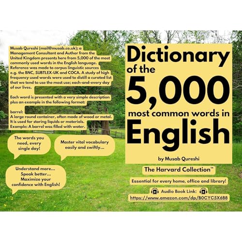Dictionary of the 5000 Most Common Words in English Audiolibro Por Musab Qureshi arte de portada