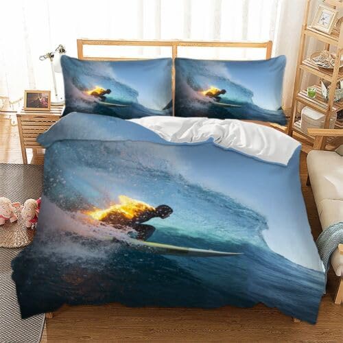 Housse de Couette 220x240 Surf Bleu : Une Idée Décoration Anniversaire Originale